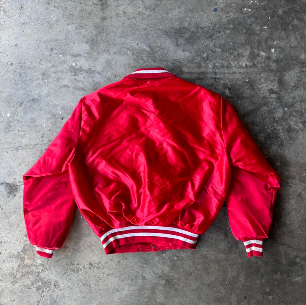 1980s Red Varsity Jacker M