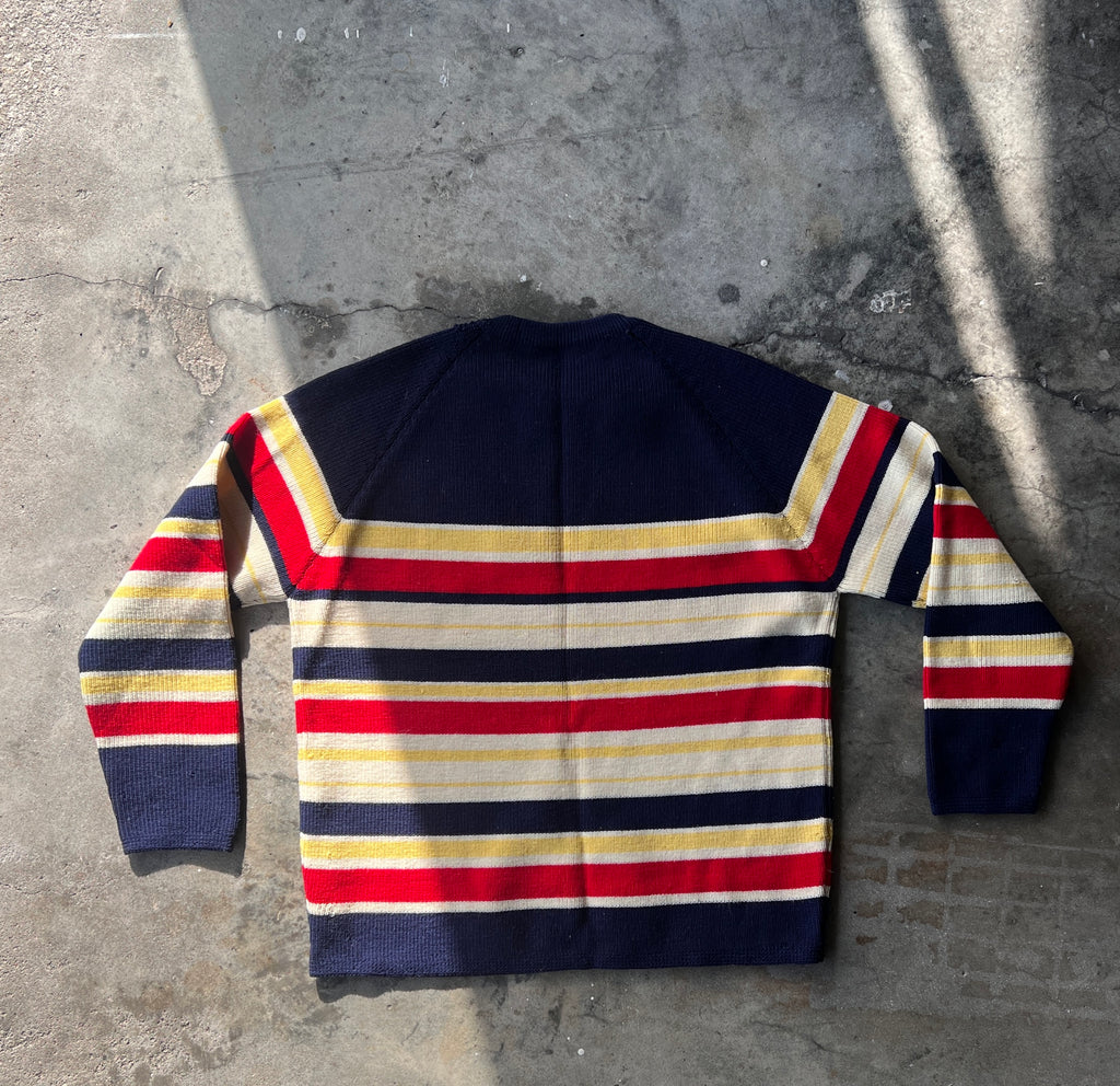 1960s Striped Wool Sweater M