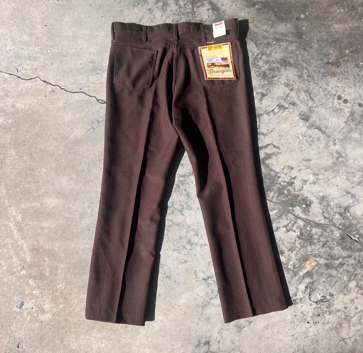 1980s Deadstock Wrangler Wrancher Bootcut Slacks 38X34
