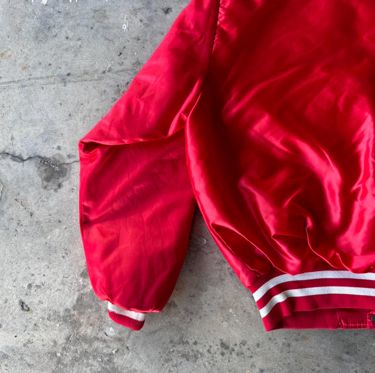 1980s Red Varsity Jacker M