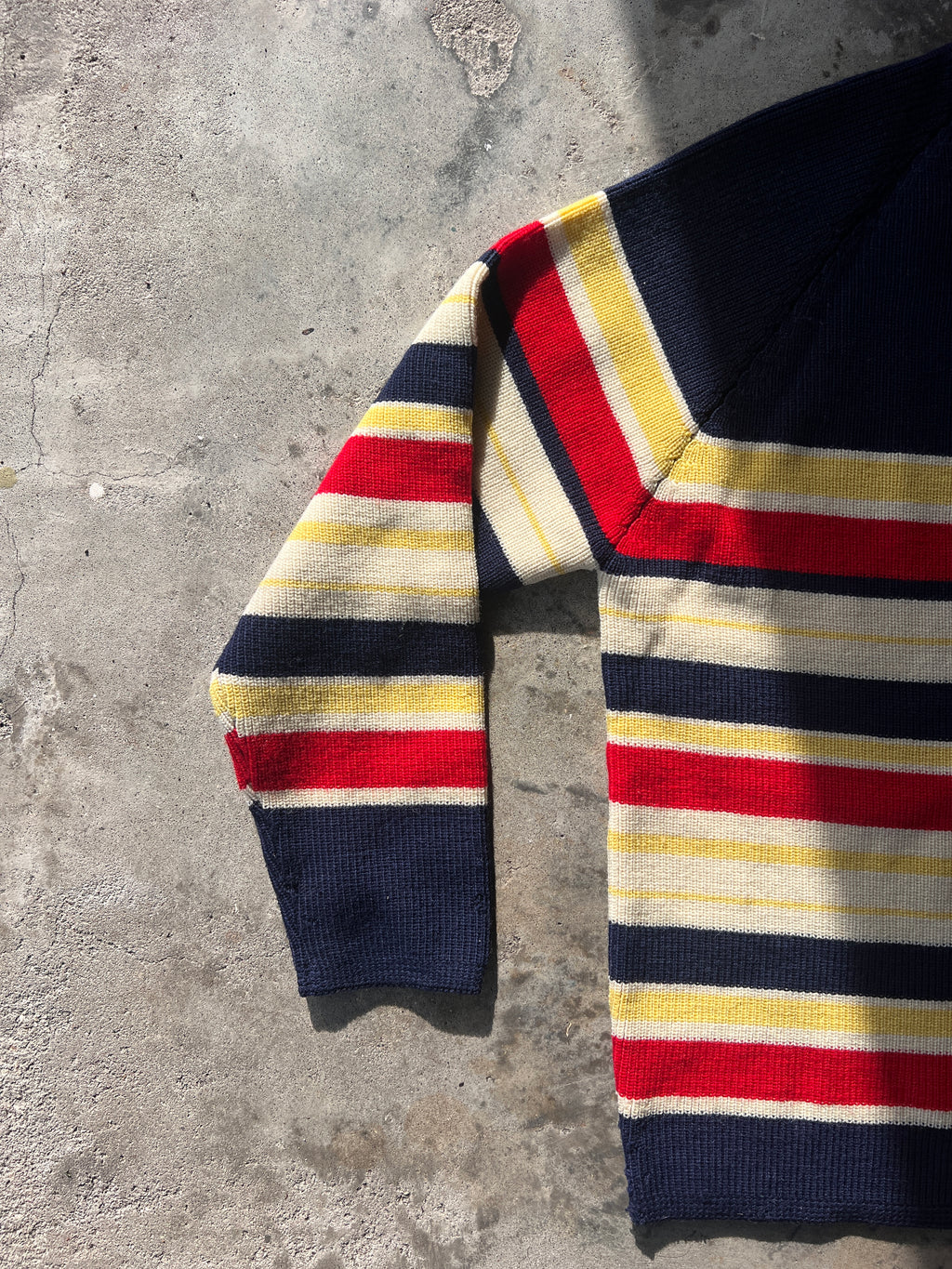 1960s Striped Wool Sweater M