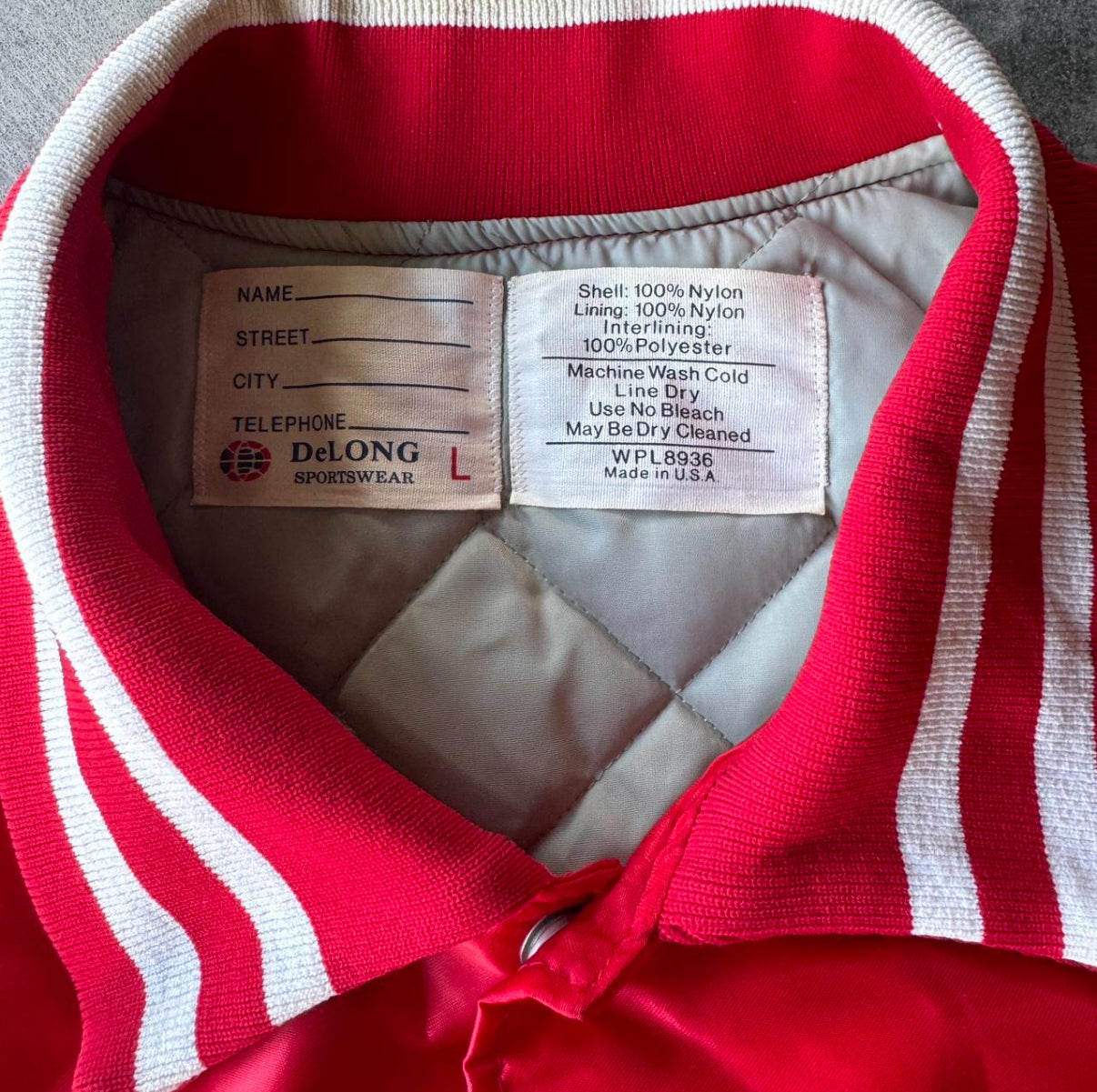 1980s Red Varsity Jacker M