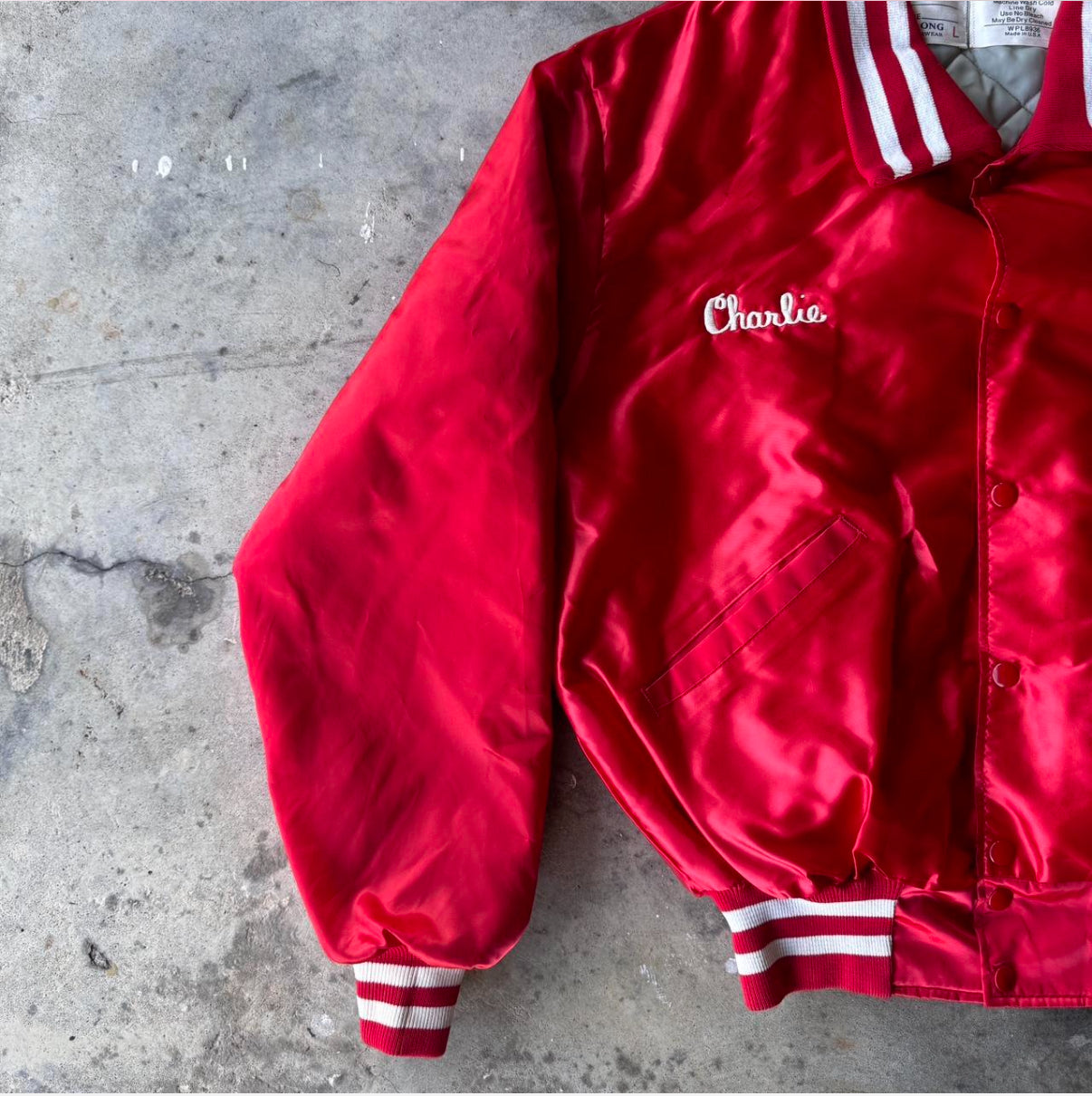 1980s Red Varsity Jacker M